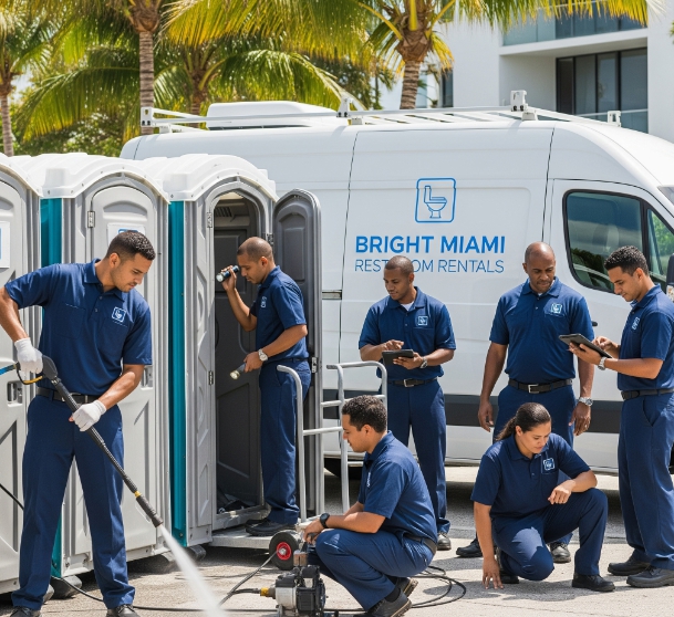 Bright Miami Restroom Rentals team